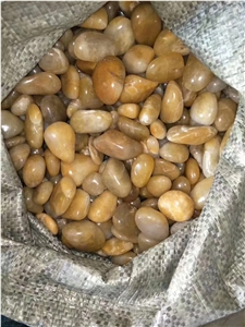Polished Yellow Pebble Stone,River Stone,Natural Landscape Pebbles