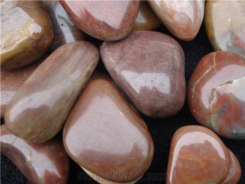 Red Pebble,Red River Stone,Highly Polished Red Cobble Stone