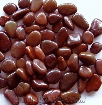 Red Pebble,Red River Stone,Highly Polished Red Cobble Stone