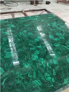Semiprecious Gemstone Green Malachite for Bathroom Project