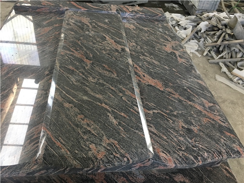 China Cheap New Aurora Cardan Red Brown Granite Cross Headstone Tombs