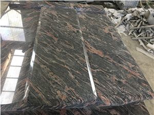 China Cheap New Aurora Cardan Red Brown Granite Cross Headstone Tombs