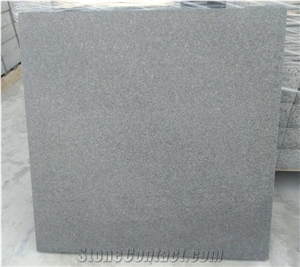 China New G684 Black Basalt Flamed Waterjet Brushed Floor Tiles