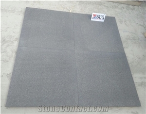 China New G684 Black Basalt Flamed Waterjet Brushed Floor Tiles