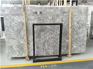 China Snow Silver Marble Slab Indoor Building Stone Floor Covering