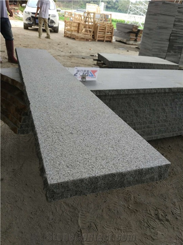 G654 China Dark Grey Granite Flamed Natural Split Garden Steps Pavers