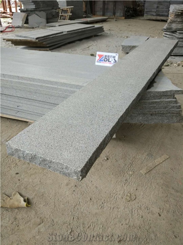 G654 China Dark Grey Granite Flamed Natural Split Garden Steps Pavers