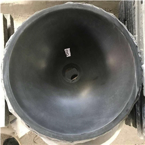 Hainan Grey Basalt Andesite Bathroom Sinks Wash Basins Bowls Natural