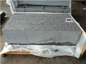 Padang G654 Dark Grey Granite Flamed Natural Edge Garden Outdoor Steps