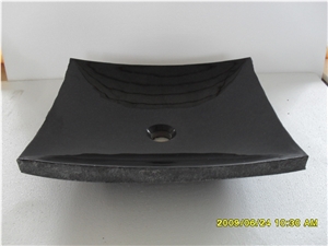 Absolut Black Water Oval Square Sink & Basin Bathroom Granite