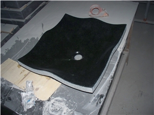 Absolut Black Water Oval Square Sink & Basin Bathroom Granite