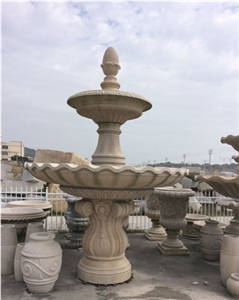 Granite Sculpture Fountain&Floating Sphere Exterior Garden Decoration