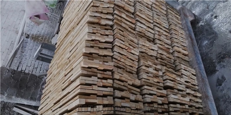 Sandstone Cultural Stone Yellow Building Wall Cladding