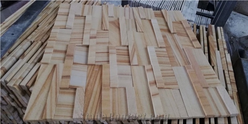 Sandstone Cultural Stone Yellow Building Wall Cladding