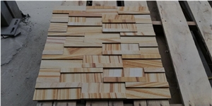 Sandstone Cultural Stone Yellow Building Wall Cladding