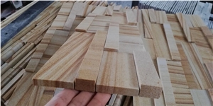 Sandstone Cultural Stone Yellow Building Wall Cladding