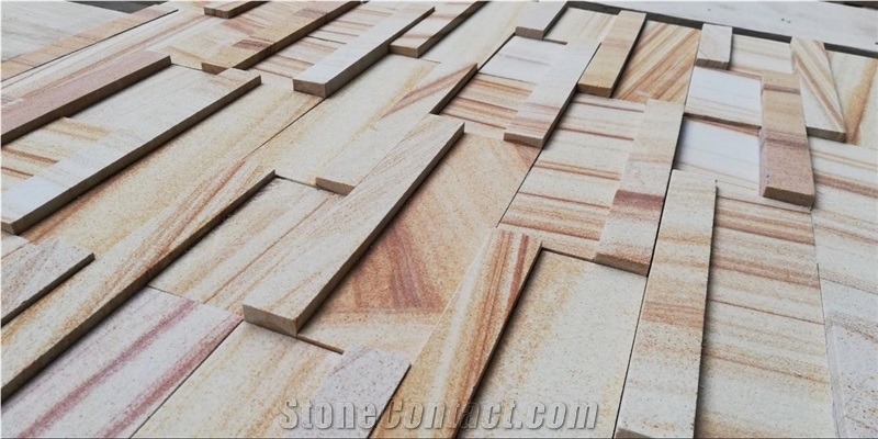 Sandstone Cultural Stone Yellow Building Wall Cladding