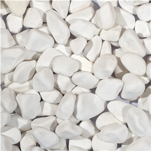 White Pebbles and Gravels from Thassos Marble
