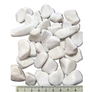 White Pebbles and Gravels from Thassos Marble