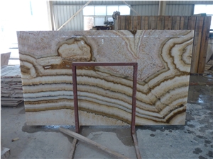 Brow Tiger Onyx Marble Slabs Bookmatch Slabs