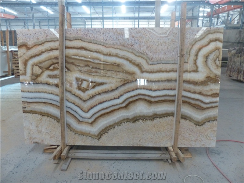 Brow Tiger Onyx Marble Slabs Bookmatch Slabs