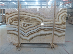 Brow Tiger Onyx Marble Slabs Bookmatch Slabs