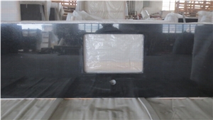 Absolute Black Granite Kitchen Top, Cheap Natural Pure Black Granite