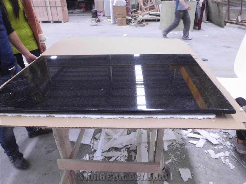 Black Galaxy Granite Table Top Star Galaxy Furniture Top Golden Galaxy