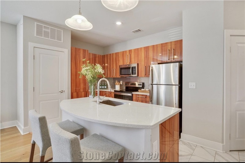 Crystal White Quartz Countertop Engineered Quartz Kitchen, White Quartz Countertops