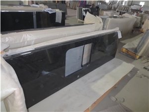 Indian Black Granite Kitchen Top, Natual Black Granite Countertop