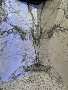Milas Lilac White Marble Book Matched Veins for Decorative Wall Panel