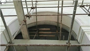 Moca Cream Honeycomb Exterior Panels, Curved Fabrication for Door Tops