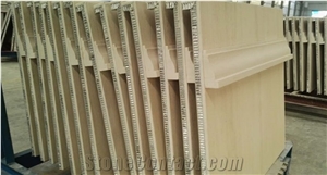 Moca Cream Veneer Composited with Aluminum Honeycomb for Wall Caldding