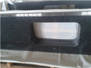 Pearl Black Granite Kitchentop, Cheap China Black Granite Countertop