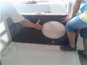 Pearl Black Granite Kitchentop, Cheap China Black Granite Countertop