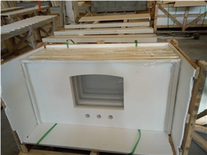 Pure White Quartz Bath Top /White Engineered Quartz /Artificial Stone