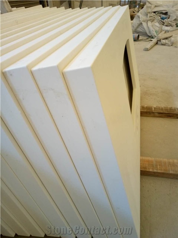 Pure White Quartz Bath Top /White Engineered Quartz /Artificial Stone