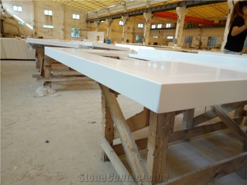 Pure White Quartz Bath Top /White Engineered Quartz /Artificial Stone