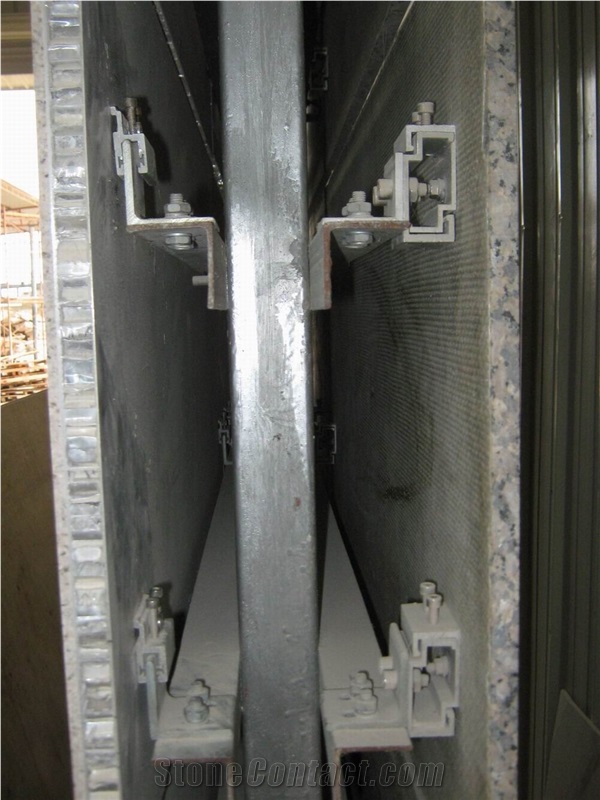 Stone Honeycomb Panels+ Installation Anchor Systems for Wall Claddings, Beige Limestone Honeycomb Panels