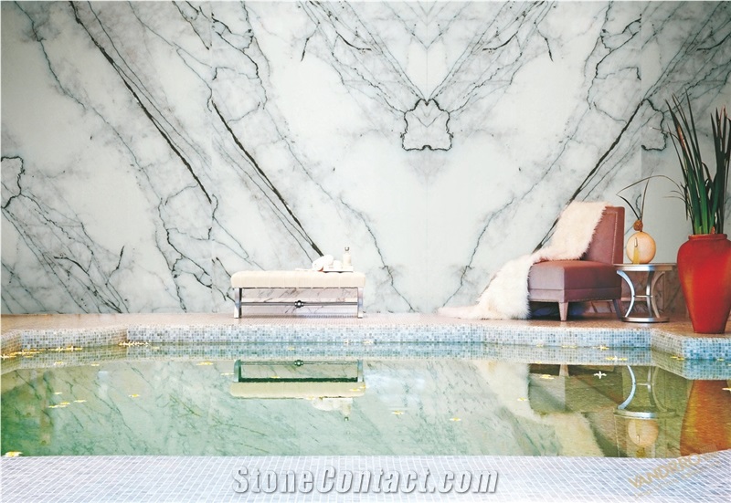 Violet White Marble Thin Panels Interior Design for Home Decorative