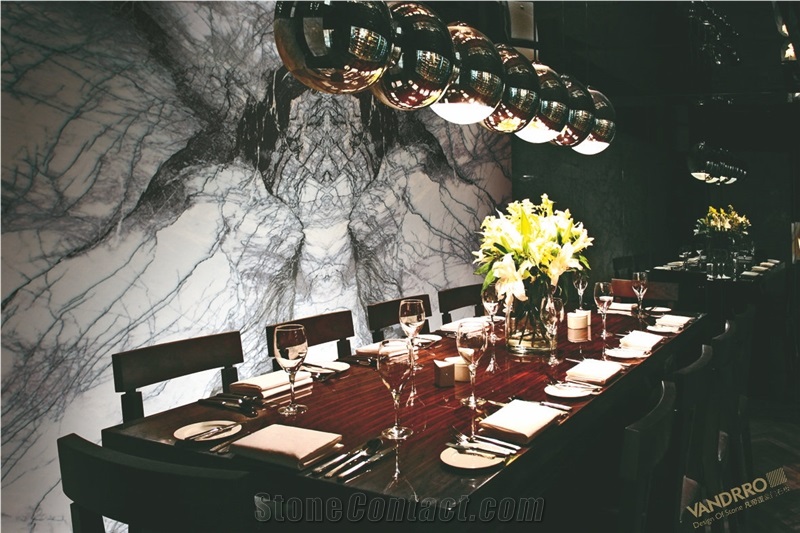 Violet White Marble Thin Panels Interior Design for Home Decorative
