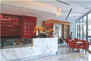 Volakas White Marble Thin Panels for Wall, Bar, Tops, Interior Design