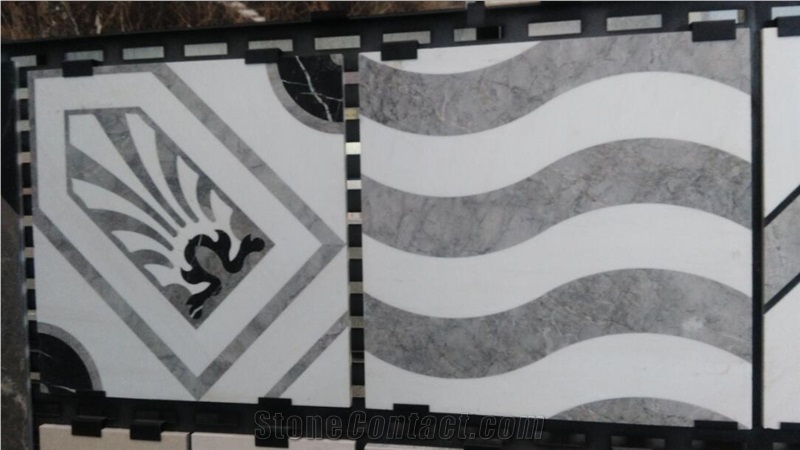 Waterjet Pattern,Marble Tiles for Interiot Flooring Decorative Design