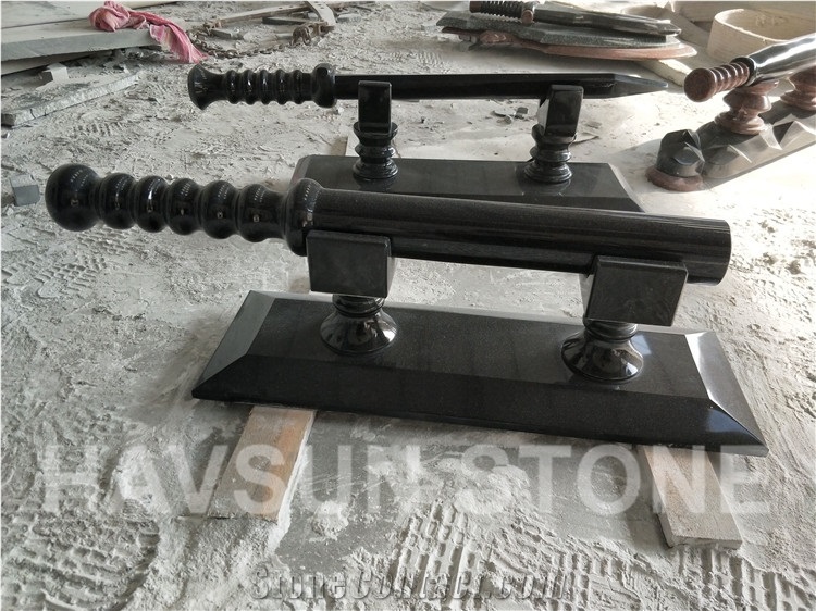 Black Gun Weapon Memorial Handcarved Sculpture/Statue