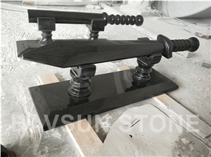 Black Sword Handcarved Memorial Sculpture/Statue