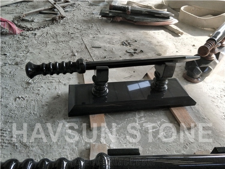 Black Sword Handcarved Memorial Sculpture/Statue