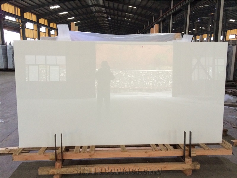 Pure White Artificial Marble Nano 3 Slab& Tile//Nano 3 Stone