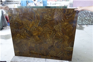 Semiprecious Stone Slab in Brown Colour