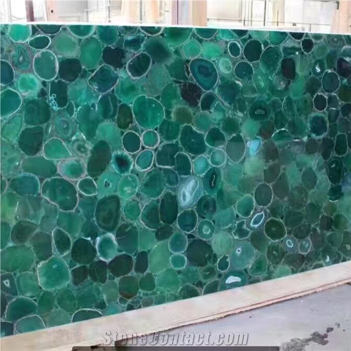 Backlit Green Semiprecious Wall Panel Green Semiprecious Onyx Tile