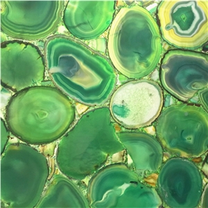Backlit Green Semiprecious Wall Panel Green Semiprecious Onyx Tile